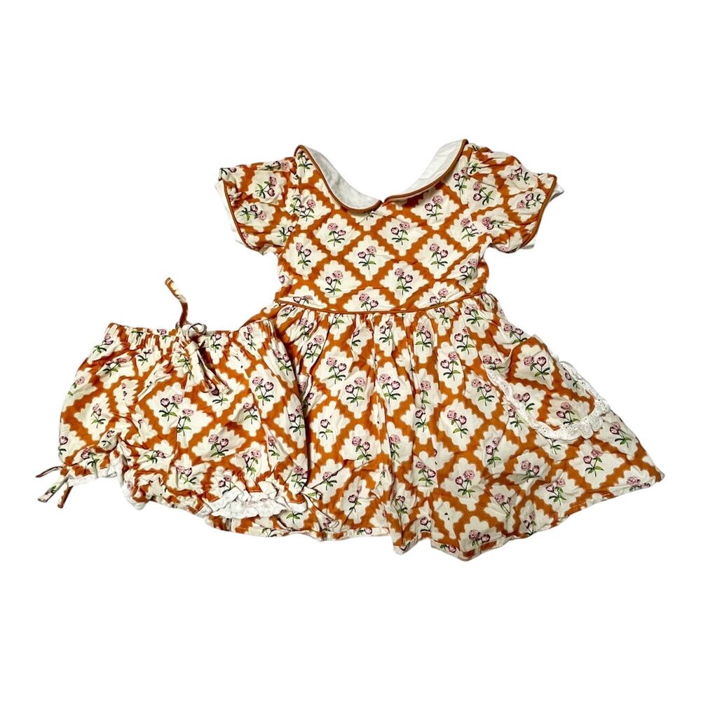 SweetHoney Autumn Petit Four Floral Dress Size 4T
